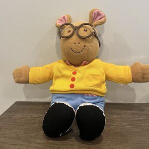 VTG 1996 Arthur Talking 5834 Plush Playskool Works Marc Brown Yellow Sweater 17”